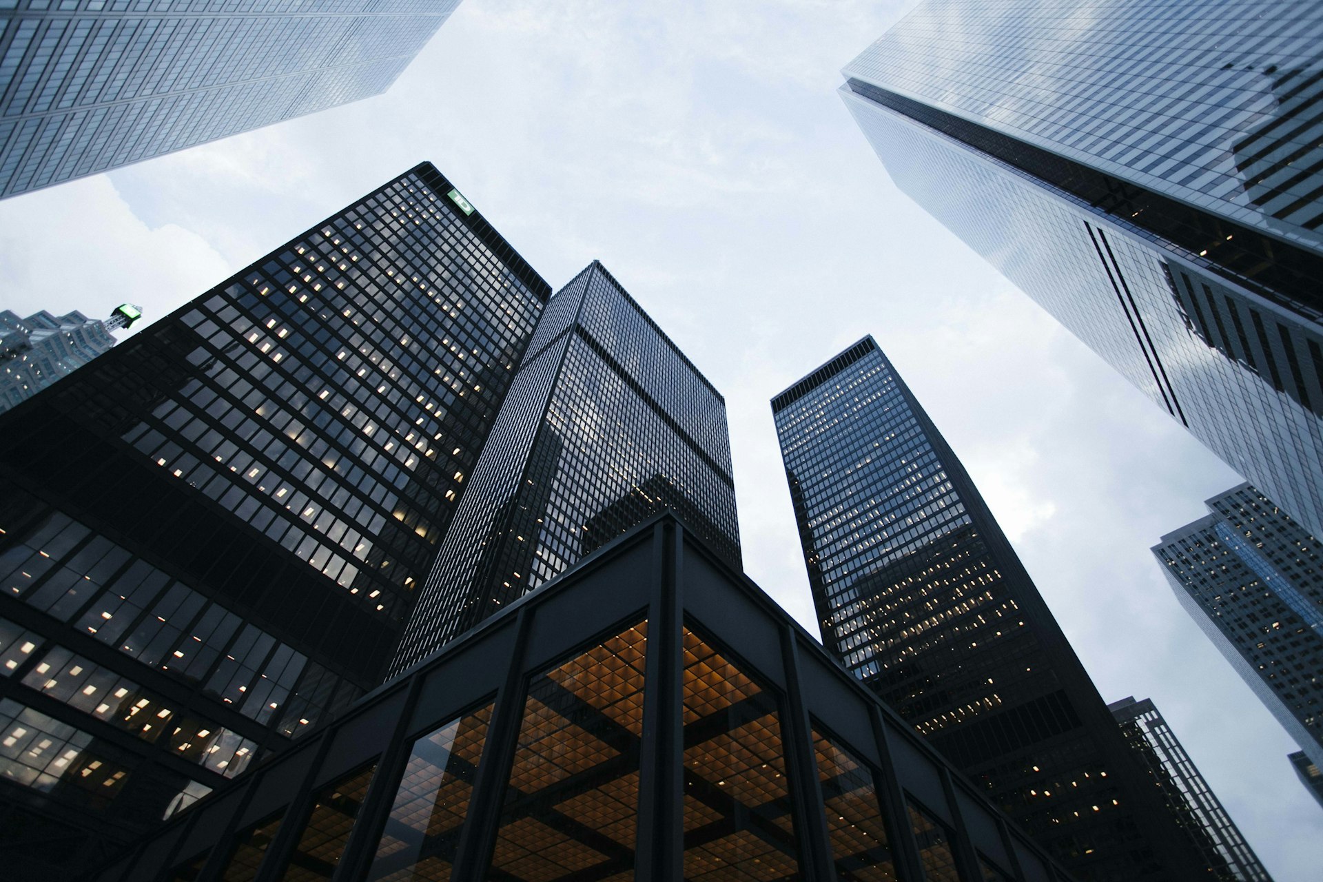 Modern Grade-A office tower in Nairobi at golden hour